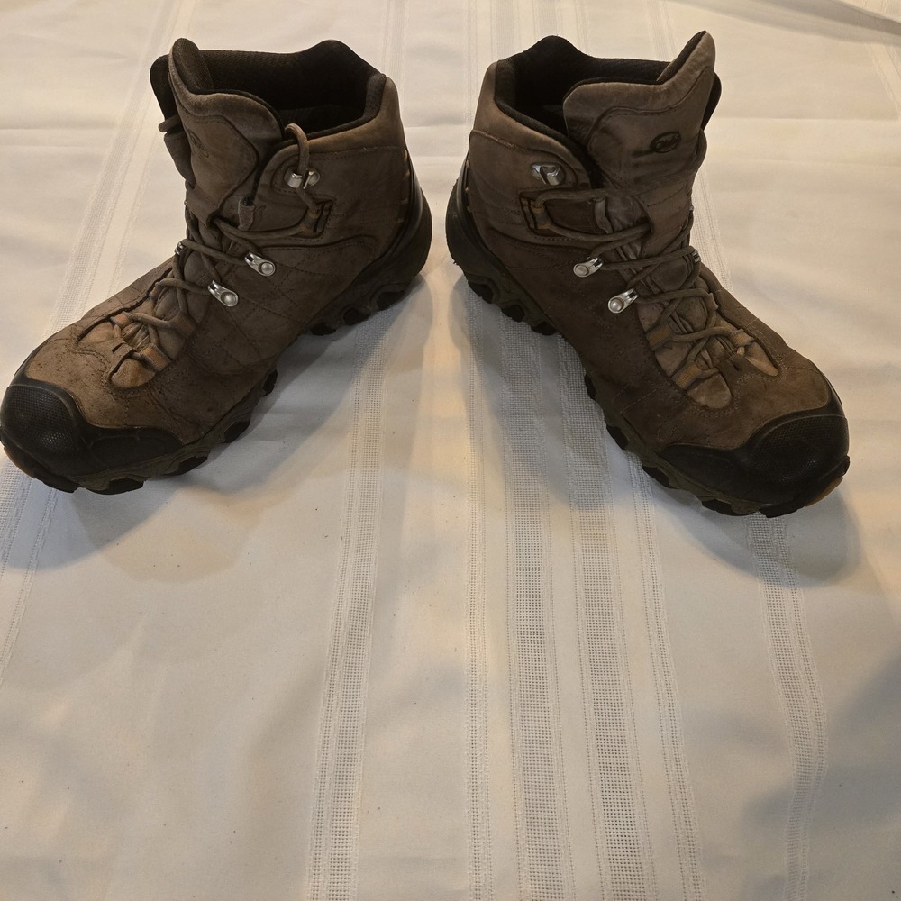 Oboz Bridger Mid B-DRY Hiking Boots Men's 11 Brown Black Leather Waterproof - Picture 2 of 9